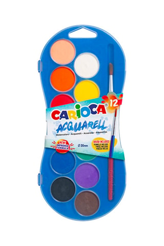 Paleta de aguarelas - 12 pastilhas