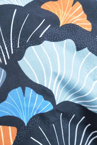 Parure de couette en coton Sunshine - Bleu et orange