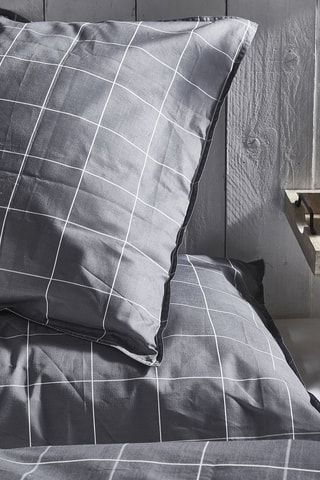 Parure de couette en coton 57 fils/cm² - Gris