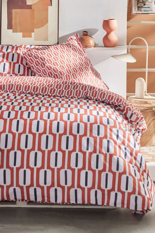 Parure de couette en coton 57 fils/cm² - Rouge