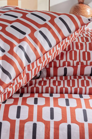 Parure de couette en coton 57 fils/cm² - Rouge
