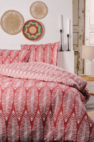 Parure de couette en coton 57 fils/cm² Sunshine - Rouge