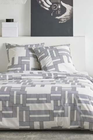 Parure de couette en coton 57 fils/cm² Sunshine - Bleu marine