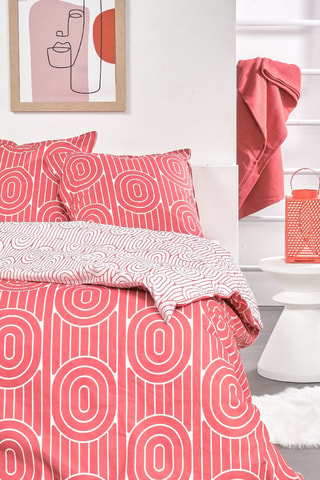 Parure de couette en coton 57 fils/cm² Sunshine - Rouge