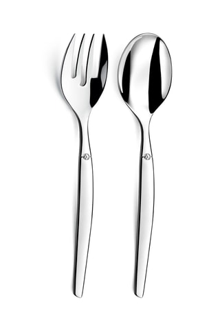 2 couverts à salade en acier inoxydable 18/0 épaisseur 2,5mm Jet Miroir
