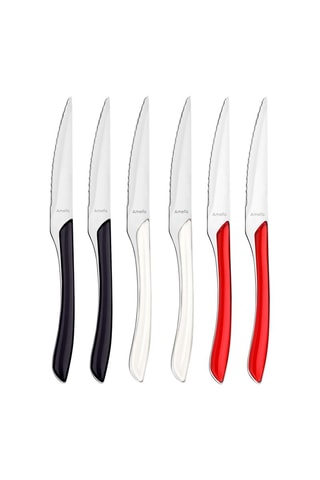 6 couteaux à steak en acier inoxydable 13/0 Solstice - 23 cm