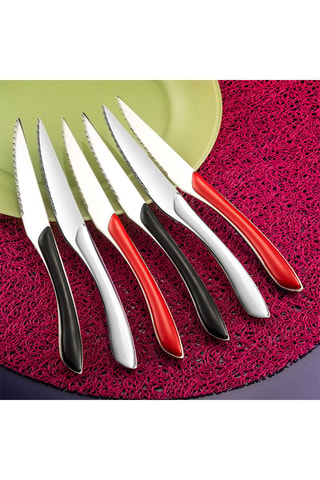 6 couteaux à steak en acier inoxydable 13/0 Solstice - 23 cm