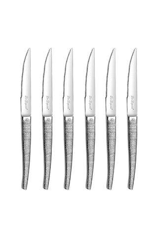 6 couteaux à steak en acier inoxydable 18/0 épaisseur 2,5mm Jet Styl