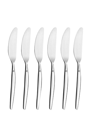 6 couteaux à beurre en acier inoxydable 18/0 épaisseur 2,0mm Jet Miroir