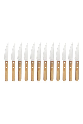 12 couteaux à steak en acier inoxydable