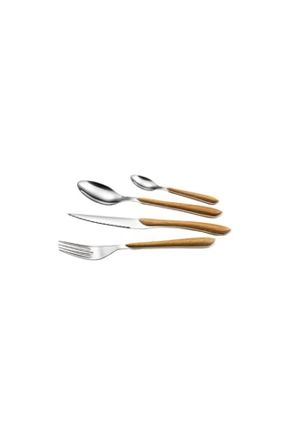 Ménagère en acier inoxydable Solstice Bois Clair - 24 pièces