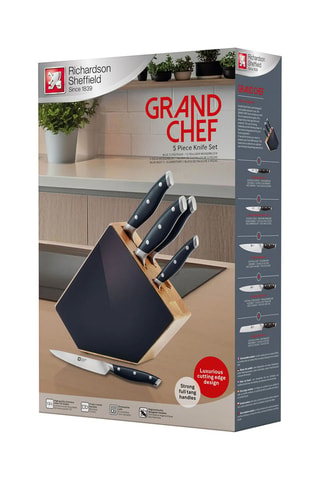 Bloc de 5 couteaux de cuisine Grand Chef