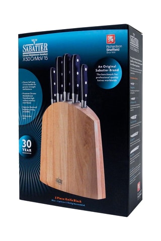 Bloc de 5 couteaux de cuisine V Sabatier