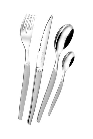Cubertería de acero inoxidable 18/0 grosor 2,5 mm Jet Satin - 24 piezas