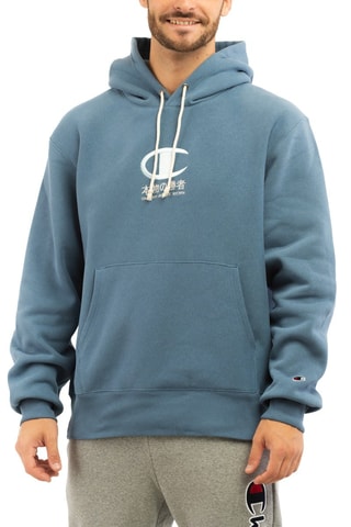 Sweater met Capuchon - Wit en blauw