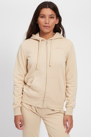 Sweater met Capuchon - Beige, rood en blauw