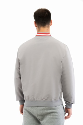 Bómber - Blanco, rojo y gris