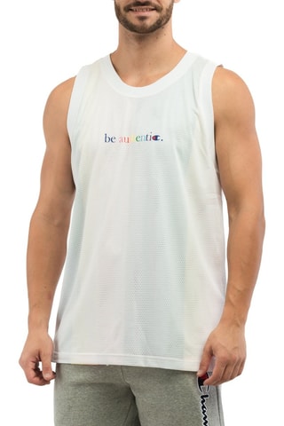 Camiseta de tirantes reversible - Blanco, rojo y verde