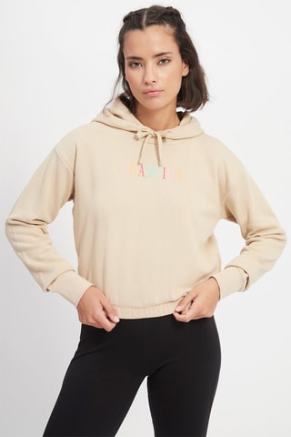 Sudadera con capucha - Beige, azul, naranja y gris