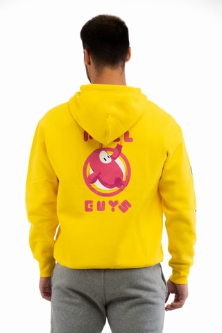 Sweater met Capuchon - Geel - Geel en roze