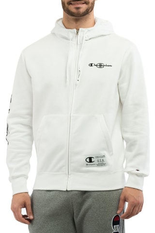 Sudadera con capucha - Blanco - Blanco y negro