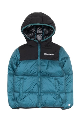 Anorak con capucha - Verde y negro - Negro y verde