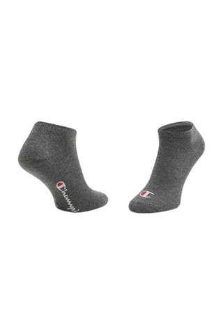 3 pares de calcetines cortos - Blanco, azul marino y gris oscuro jaspeado - Gris