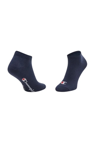 3 pares de calcetines cortos - Blanco, azul marino y gris oscuro jaspeado - Gris