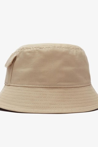 Gorro bucket - Blanco y beige