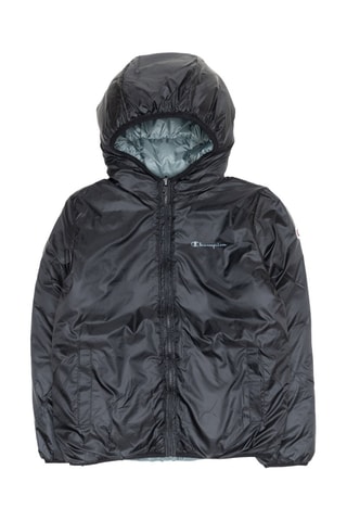 Chaqueta con capucha - Blanco y negro