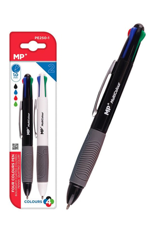 2 Balpennen met 4 Kleuren - 4 Inktkleuren