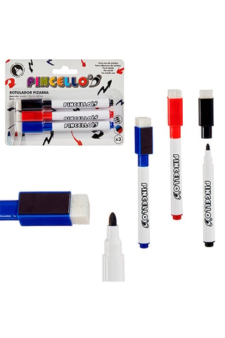 3 Stiften voor Whiteboard Zwart, rood en blauw