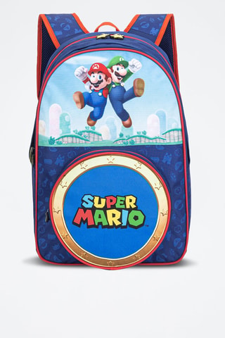 Rugtas Super Mario- Marineblauw - Blauw en geel