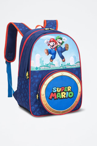 Rugtas Super Mario- Marineblauw - Blauw en geel