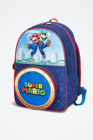 Rugtas Super Mario- Marineblauw - Blauw en geel
