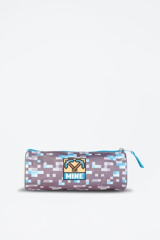 Etui Minecraft Warriors - Blauw en grijs