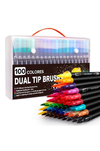 100 Dubbele Viltstiften - Multicolor