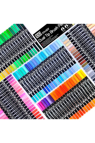 100 Dubbele Viltstiften - Multicolor