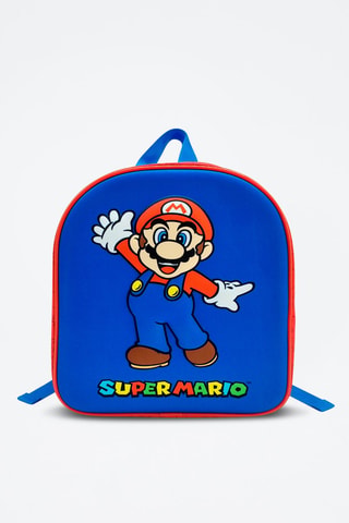 Rugtas Super Mario- Felblauw - Wit, rood en blauw