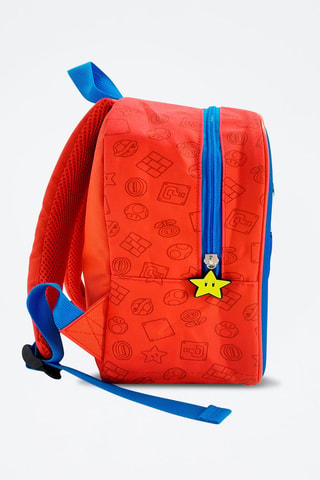 Rugtas Super Mario- Felblauw - Wit, rood en blauw