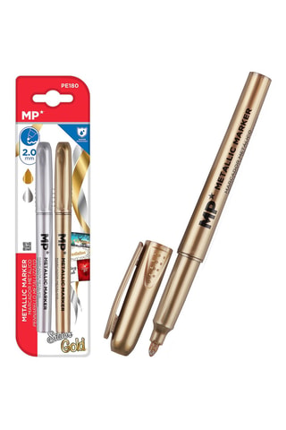 2 Markers - Goudkleurig en Zilverkleurig Inkt