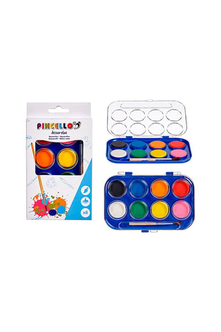 Aquarelset - 8-delig - Multicolor