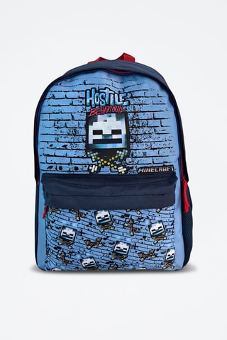 Rugtas Minecraft - Marineblauw en Hemelsblauw - Wit en blauw