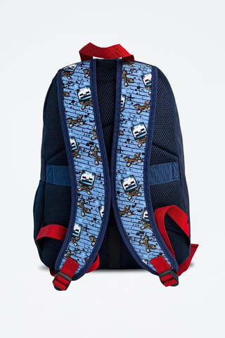 Rugtas Minecraft - Marineblauw en Hemelsblauw - Wit en blauw