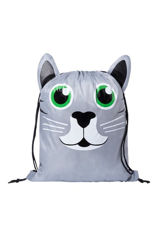Rugtas Kat Grijs - Zwart, groen en grijs