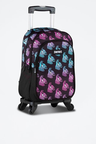 Rugtas met Wieltjes Lama Fortnite Battle Royale - Zwart - Blauw, zwart en roze