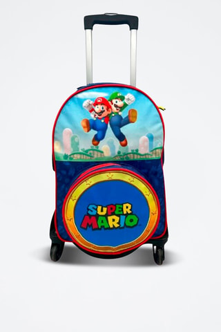 Rugtas met wieltjes Super Mario - Blauw - Rood en blauw