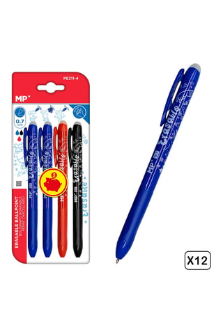 48 Balpennen - Blauwe, Rode en Zwarte Inkt