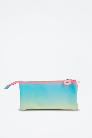Etui Dip and Dye Effect - Hemelsblauw en Roze - Blauw en roze