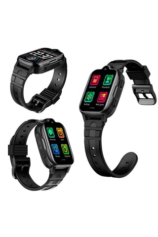 Smartwatch K15 4G GPS -  Geschikt voor iOS en Android - Zwart